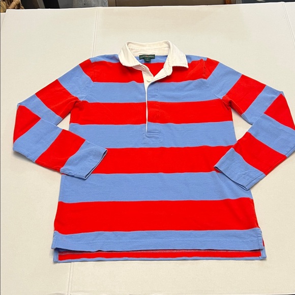VINTAGE J.CREW ALWAYS STRIPED POLO LONG SLEEVE SHIRT WOMENS SIZE SMALL - Picture 4 of 13